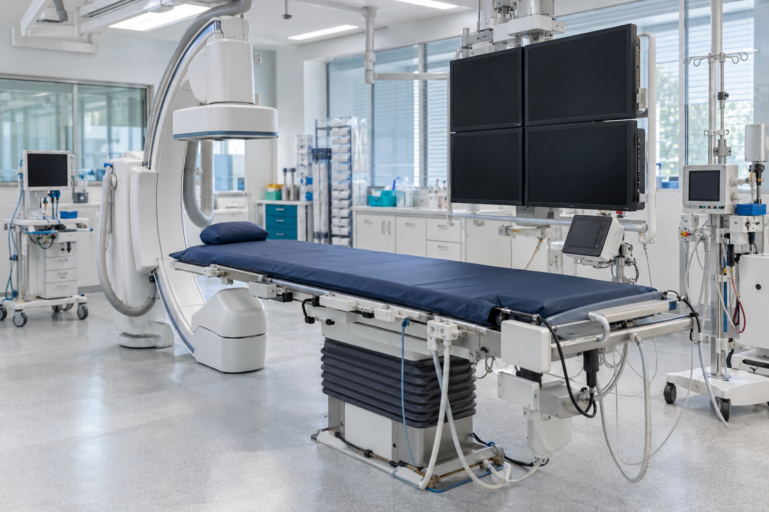 Salle technique de cardiologie sans patient